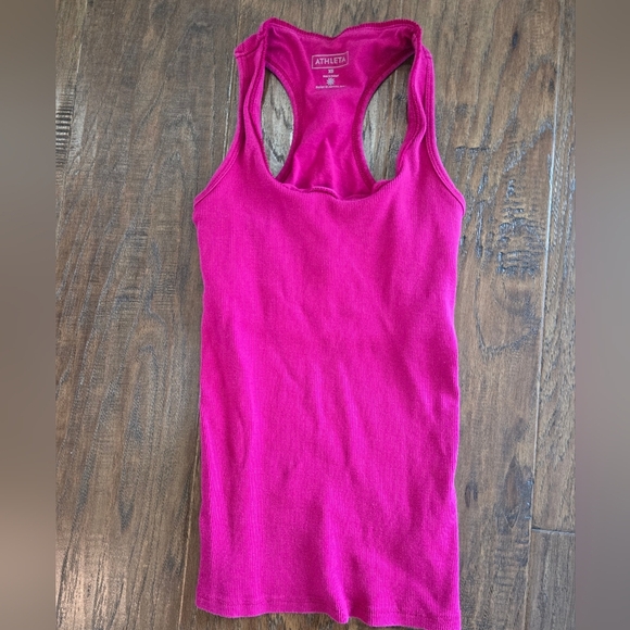 Athleta Womens Racer Back Tank Top Bundle Of 2 Size Small, Xsmall Pink Gray - Picture 2 of 8